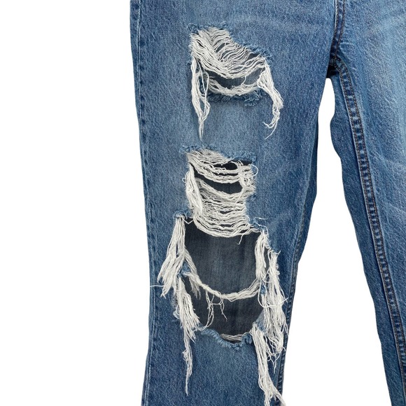Aeropostale Size 6 High Rise Distressed Mom Jeans - 90 Vibes - Picture 7 of 10